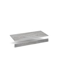 Flux top and plinth finishing panels for triple locker units 1200mm wide - grey oak