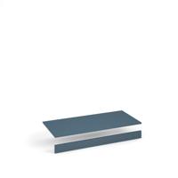 Flux top and plinth finishing panels for triple locker units 1200mm wide - misty blue