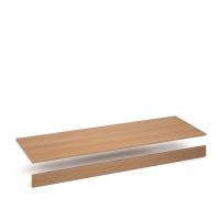 Flux top and plinth finishing panels for quadruple locker units 1600mm wide - beech