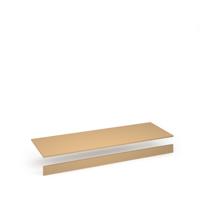 Flux top and plinth finishing panels for quadruple locker units 1600mm wide - sand yellow