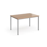 Flexi 25 rectangular table with silver frame 1200mm x 800mm - beech