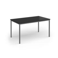 Flexi 25 rectangular table with graphite frame 1400mm x 800mm - Black