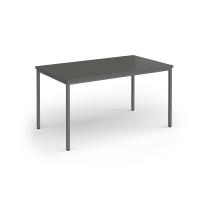 Flexi 25 rectangular table with graphite frame 1400mm x 800mm - Onyx Grey