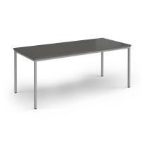 Flexi 25 rectangular table with silver frame 1800mm x 800mm - Onyx Grey