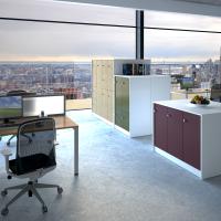 Flux single side finishing panel for 900mm high locker - misty blue