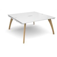 Fuze boardroom table starter unit 1600mm x 1600mm - white frame, white top