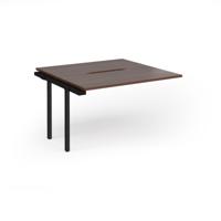 Connex Goal-Post 1200 x 1200 x 725mm Back to Back Add On Bay - Black Frame / Walnut Top