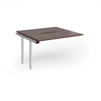 Connex Goal-Post 1200 x 1200 x 725mm Back to Back Add On Bay - Silver Frame / Walnut Top