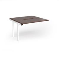 Connex Goal-Post 1200 x 1200 x 725mm Back to Back Add On Bay - White Frame / Walnut Top