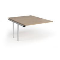 Connex Goal-Post 1200 x 1600 x 725mm Back to Back Add On Bay - Silver Frame / Kendal Oak Top