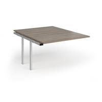 Connex Goal-Post 1200 x 1600 x 725mm Back to Back Add On Bay - Silver Frame / Nebraska Oak Top