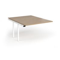 Connex Goal-Post 1200 x 1600 x 725mm Back to Back Add On Bay - White Frame / Kendal Oak Top