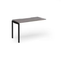 Connex Goal-Post 1200 x 600 x 725mm Single Add On Bay - Black Frame / Grey Oak Top