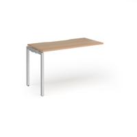 Connex Goal-Post 1200 x 600 x 725mm Single Add On Bay - Silver Frame / Beech Top