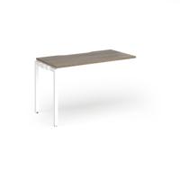Connex Goal-Post 1200 x 600 x 725mm Single Add On Bay - White Frame / Nebraska Oak Top