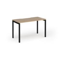 Connex Goal-Post 1200 x 600 x 725mm Single Desk - Black Frame / Kendal Oak Top
