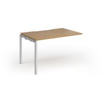 Connex Goal-Post 1200 x 800 x 725mm Single Add On Bay - Silver Frame / Oak Top