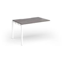 Connex Goal-Post 1200 x 800 x 725mm Single Add On Bay - White Frame / Grey Oak Top