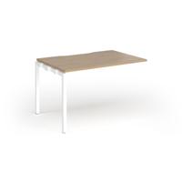 Connex Goal-Post 1200 x 800 x 725mm Single Add On Bay - White Frame / Kendal Oak Top