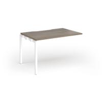 Connex Goal-Post 1200 x 800 x 725mm Single Add On Bay - White Frame / Nebraska Oak Top