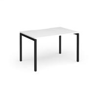 Connex Goal-Post 1200 x 800 x 725mm Single Desk - Black Frame / White Top