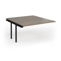 Connex Goal-Post 1400 x 1600 x 725mm Back to Back Add On Bay - Black Frame / Nebraska Oak Top