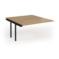 Connex Goal-Post 1400 x 1600 x 725mm Back to Back Add On Bay - Black Frame / Oak Top