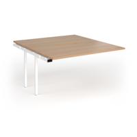 Connex Goal-Post 1400 x 1600 x 725mm Back to Back Add On Bay - White Frame / Beech Top