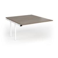 Connex Goal-Post 1400 x 1600 x 725mm Back to Back Add On Bay - White Frame / Nebraska Oak Top