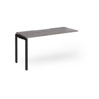 Connex Goal-Post 1400 x 600 x 725mm Single Add On Bay - Black Frame / Grey Oak Top