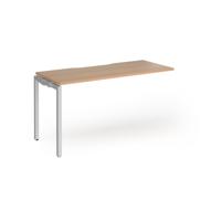 Connex Goal-Post 1400 x 600 x 725mm Single Add On Bay - Silver Frame / Beech Top