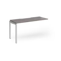 Connex Goal-Post 1400 x 600 x 725mm Single Add On Bay - Silver Frame / Grey Oak Top