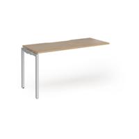Connex Goal-Post 1400 x 600 x 725mm Single Add On Bay - Silver Frame / Kendal Oak Top