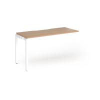 Connex Goal-Post 1400 x 600 x 725mm Single Add On Bay - White Frame / Beech Top