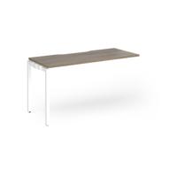 Connex Goal-Post 1400 x 600 x 725mm Single Add On Bay - White Frame / Nebraska Oak Top