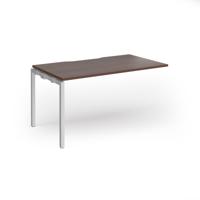 Connex Goal-Post 1400 x 800 x 725mm Single Add On Bay - Silver Frame / Walnut Top