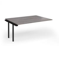 Connex Goal-Post 1600 x 1200 x 725mm Back to Back Add On Bay - Black Frame / Grey Oak Top