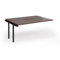 Connex Goal-Post 1600 x 1200 x 725mm Back to Back Add On Bay - Black Frame / Walnut Top