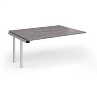 Connex Goal-Post 1600 x 1200 x 725mm Back to Back Add On Bay - Silver Frame / Grey Oak Top