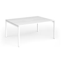 Connex Goal-Post 1600 x 1200 x 725mm Back to Back Desk (2 x 1600mm) - White Frame / White Top