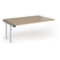 Connex Goal-Post 1800 x 1200 x 725mm Back to Back Add On Bay - Silver Frame / Kendal Oak Top