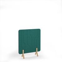 Grain Acoustic Floor Standing Screen Wooden Legs 1200w 1400h - Peacock Blue