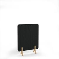 Grain Acoustic Floor Standing Screen Wooden Legs 1200w 1600h - Black