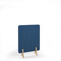 Grain Acoustic Floor Standing Screen Wooden Legs 1200w 1600h - Blue