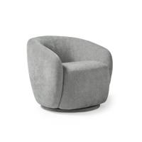 Grace single swivel club chair in warm grey