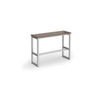 Otto Poseur benching solution high bench 1050mm wide - silver frame, barcelona walnut top