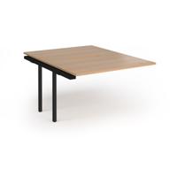 Connex Plus O Frame 1200 x 1600 x 725mm Back to Back Add On Bay - Black Frame / Beech Top