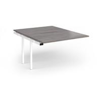 Connex Plus O Frame 1200 x 1600 x 725mm Back to Back Add On Bay - White Frame / Grey Oak Top