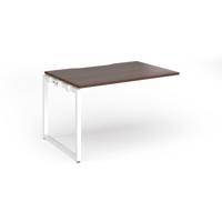 Connex Plus O Frame 1200 x 800 x 725mm Single Add On Bay - White Frame / Walnut Top