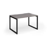 Connex Plus O Frame 1200 x 800 x 725mm Single Desk - Black Frame / Grey Oak Top